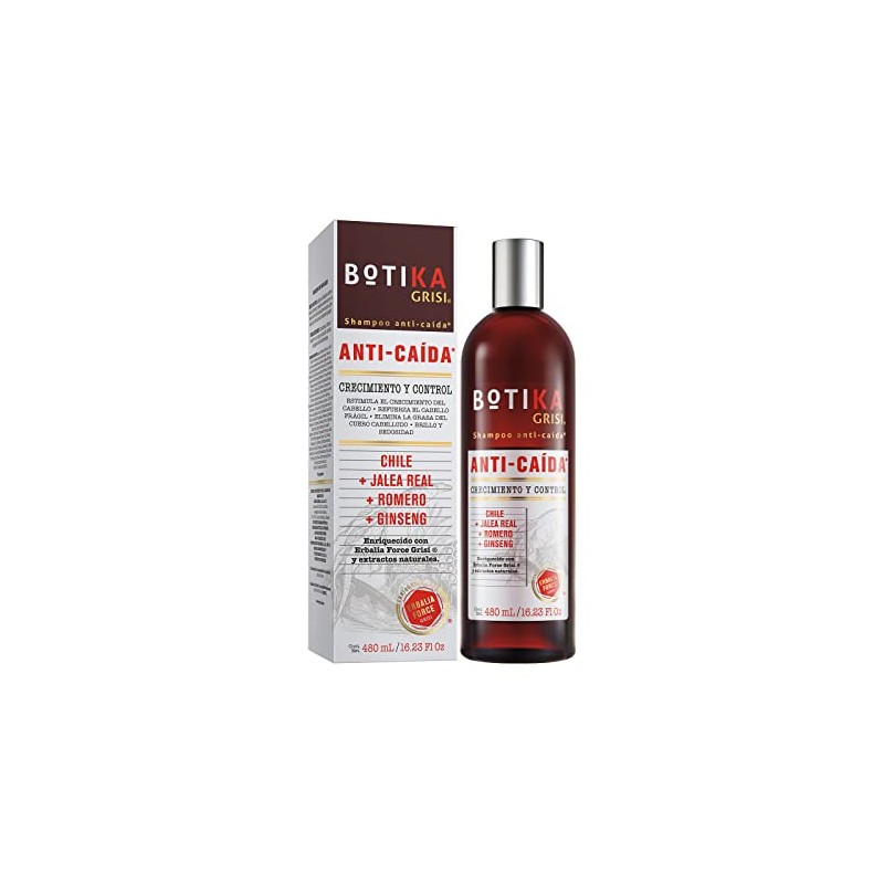 BOTIKA GRISI Shampoo Anticaída Natural con Jalea Real, 480 ml