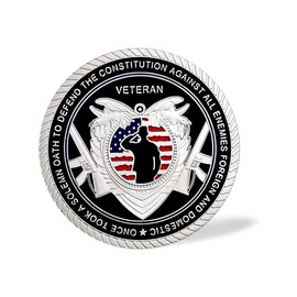 United States Military Veteran Challenge Coin Army Soldiers' Oath Coins