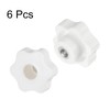 HARFINGTON 6pcs Star Knobs M8 Female Thread 48mm 6-Point Plastic