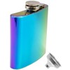 Outdoor Saxx® Stainless Steel Hip Flask 175ml Rainbow Effect Paint