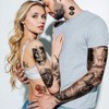 46 Sheets Full Arm Temporary Tattoos Waterproof For Men(L22.8“xW7”), Fake
