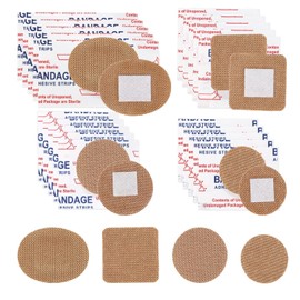 200uds Vendajes Pequeños, Disponibles en Formas Redondas Ovaladas y Cuadradas Fabricados con Tejido Transpirable Adecuados para Abrasiones Menores y Protección de Heridas