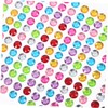 DOITOOL 4 Sheets Nail Jewelry Stickers Round Rhinestone Gems for