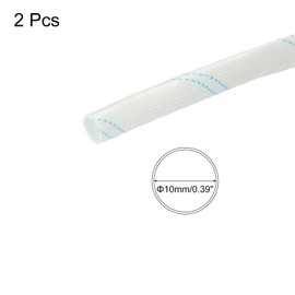 sourcing map Fiberglass Heat Shield Sleeve 1m x 10mm Insulation Protect Sleeving Pipe for Cable Wire Wrap, Pack of 2