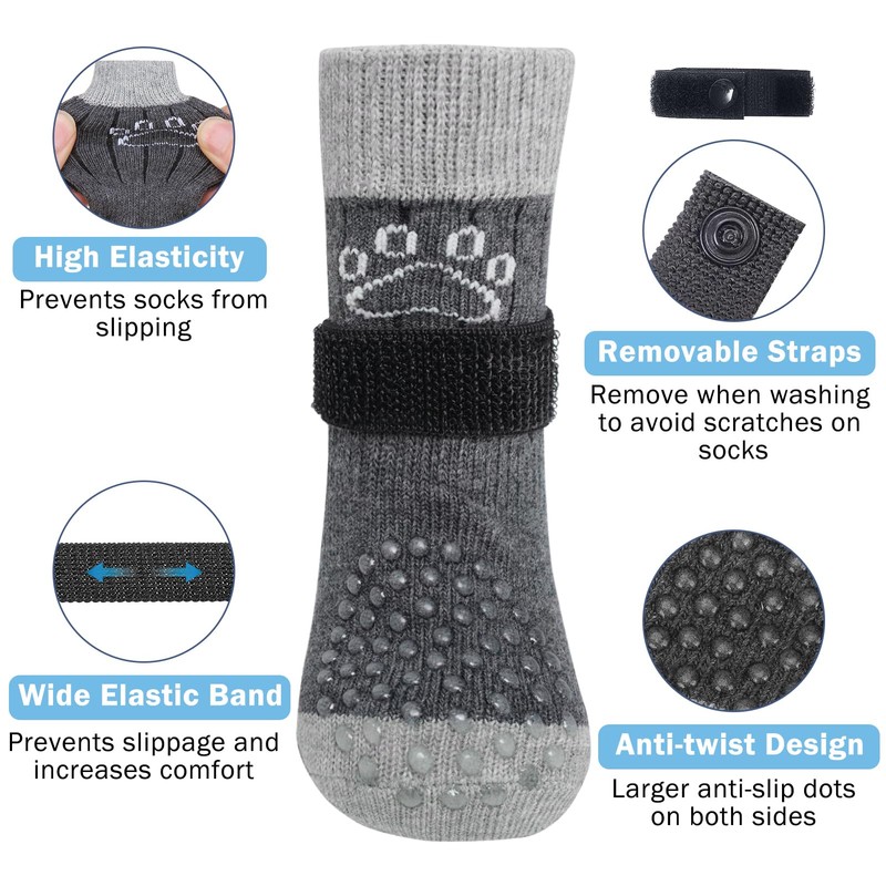SCENEREAL Dog Socks to Prevent Licking Paws for Hot/Cold Pavement