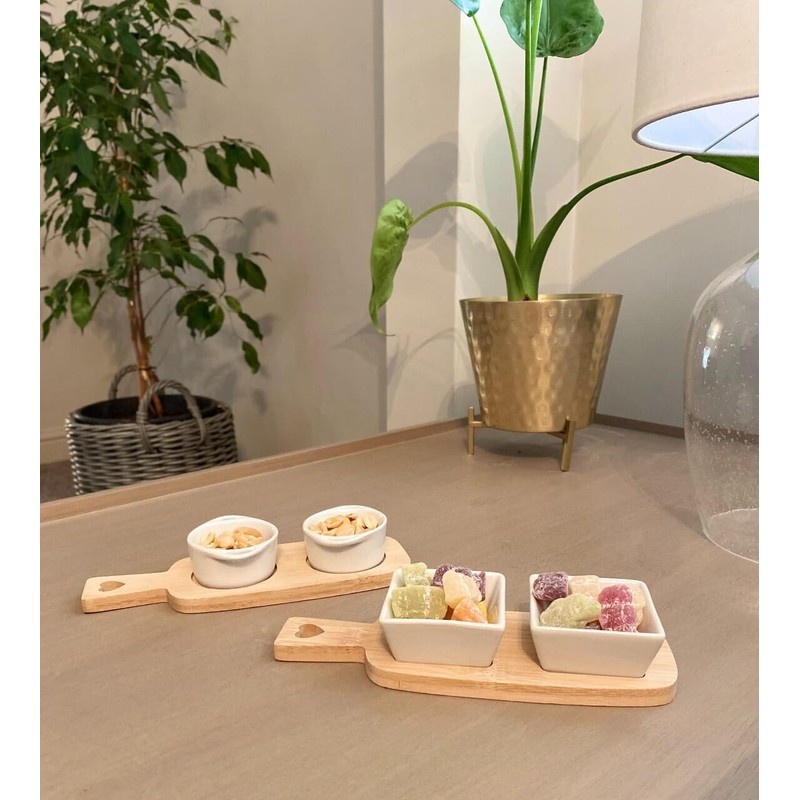 Geko Dip Dishes On Bamboo Tray
