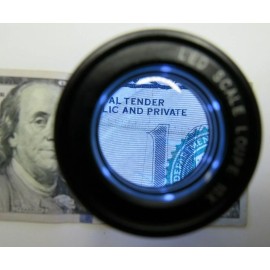 Unbranded 10X LED Lighted USB Rechargeable Loupe Magnifier Microscope with reticle & case