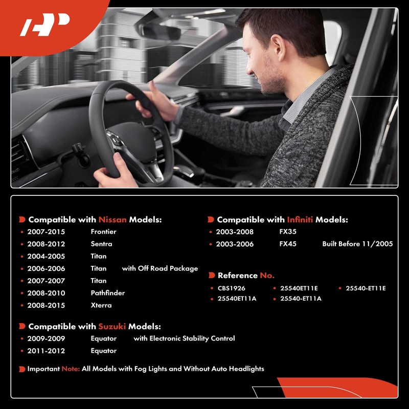 A-Premium Turn Signal Switch, Headlight and Fog Light Switch Compatible