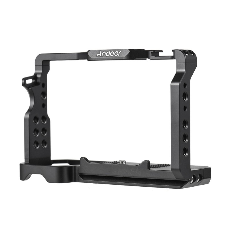 Andoer Camera Cage Aluminum Alloy Camera Video Cage with Cold