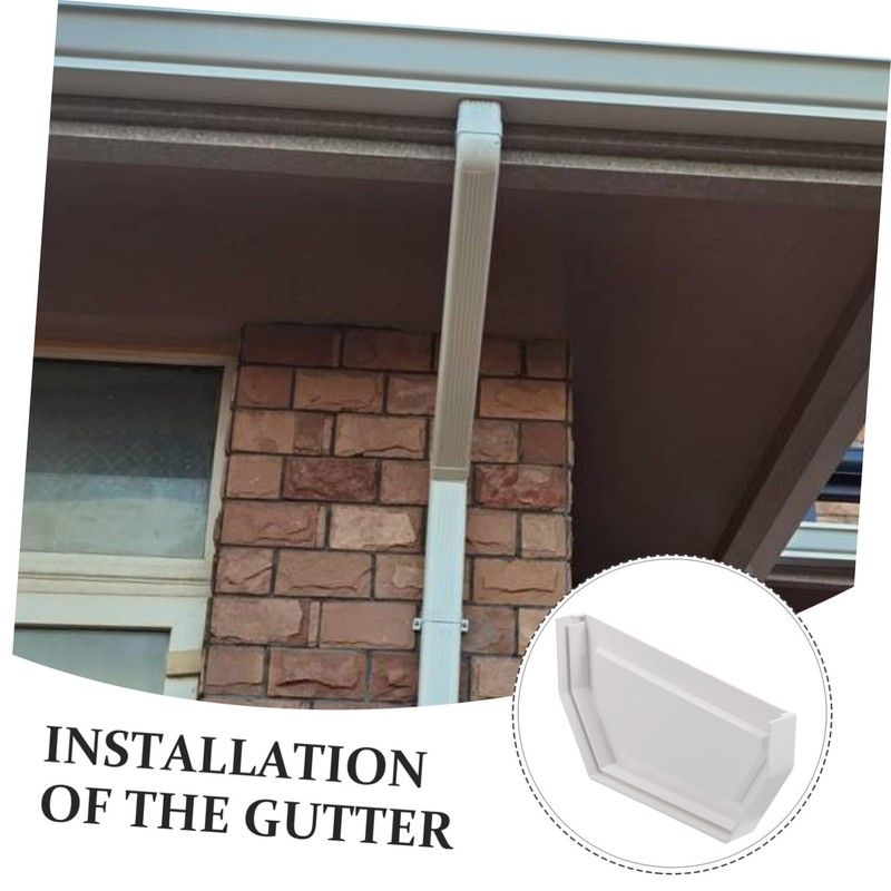KONTONTY Gutter Parts Accessories Gutter End Caps Downspout End Cover