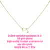 Women's Gold Heart-Shaped Letter Necklace, Gold-Plated Heart-Shaped Letter Necklace Gold