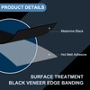 MECCANIXITY Black Edge Banding 25 ft x 2-5/32 Inch Veneer