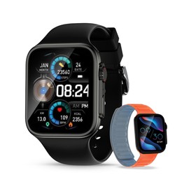 Vorago SW-500 SmartWatch AMOLED Impermeable IP67 para Deportes Presion Ritmo Cardiaco Oximetro Unisex Pantalla Tactil Llamadas Extensible Extra Bicolor Magnético