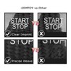 iJDMTOY Gloss Black Real Carbon Fiber Keyless Engine Start/Stop Push