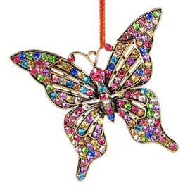 JUESMOS 2024 Butterfly Christmas Ornament,Monarch Butterfly Ornaments for Christmas Tree Decorations Brilliant Butterflies Hanging Ornaments,Butterfly Keepsake Gifts for Women Girls Sister