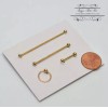 SMA 1:12 Dollhouse Miniature Towel Rack Set, Brass 4PC HH