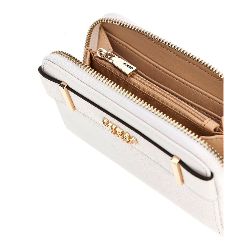 GUESS Anadela SLG Medium Zip Around Wallet White, White