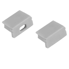 LED Aluminium Profile A15 Silver 2x End Caps