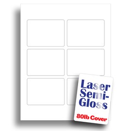 Glossy Printable Playing Card Paper - Blank Playing Cards for Laser Printers - Heavy Double Sided Laser Semi Gloss - 20 Sheets / 120 Blank Playing Cards