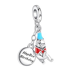 DOLARISE 925 Sterling Silver Charms for Bracelets Animal Cartoon Moon Stars Balloons DIY Christmas Birthday Gifts Beads for Women, Silver