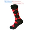 Men's Red Argyle Dress socks,Red/Black