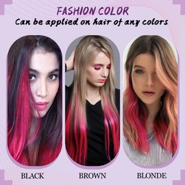 RUNATURE Real Hair Bonding Extensions, Pink, Keratin, Remy Real Hair U Tip Hot Pink Extensions, Human Hair, Keratin Hair Extensions, Real Hair Fusion Extensions, 35 cm, 20 g, 25 Strands