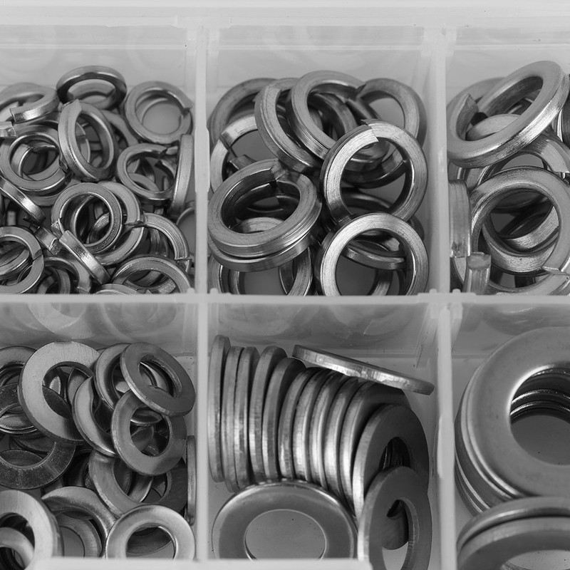 Stainless Steel Washer Set, Flat & Spring Washer Lock Tool