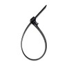 50 x Black Plastic Cable Ties Releasable Heavy Duty Large