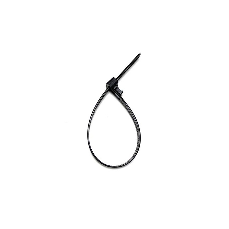 50 x Black Plastic Cable Ties Releasable Heavy Duty Large
