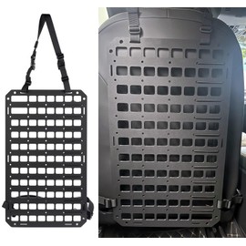 TACNEX Rigid MOLLE Panel for Car Seat Back Organizer Vehicle EDC Tactical Gear Holder Pouch Holster Mount Rack Modular Storage Plate Auto Interior Accessories for Truck Pickup SUV Van