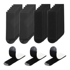 PATIKIL 40 Pairs (80 Strips) Picture Hanging Strips, Heavy Duty Picture Hanging Strips Kit Removable Wall Hanging Strips Without Nails for Decorations, Black 70x20mm