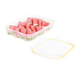 Starfrit LocknLock Easy Match Plastic Rectangular Container - 115oz/3.4L - Airtight, Leakproof & Nestable - 4-Sided Locking Lid
