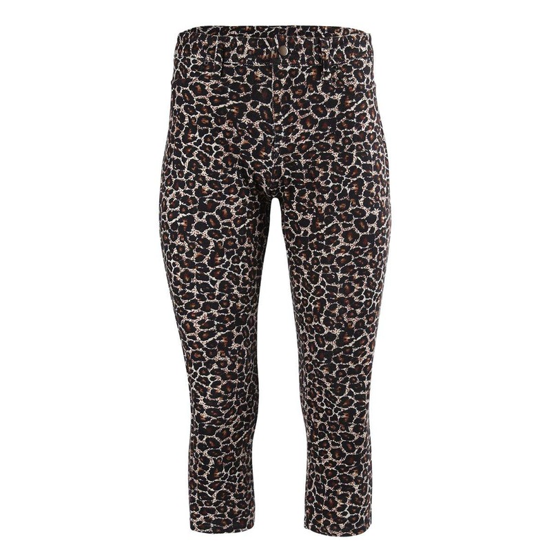 MeMoi Leopardito Capri Leopard Cotton Blend Leggings Leopard Small/Medium