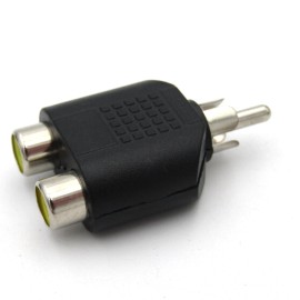 Velleman ( 2 PCS )  Male RCA/Phono to Twin/2-way Female RCA Splitter/Adapt