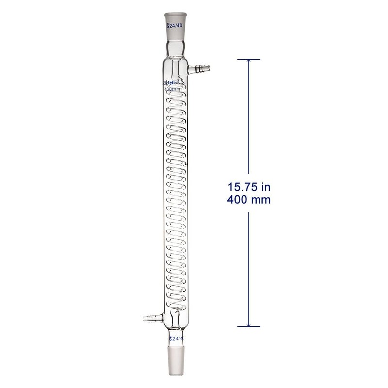 Labasics Borosilicate Glass Graham Condenser with 24/40 Joint 400mm Jacket