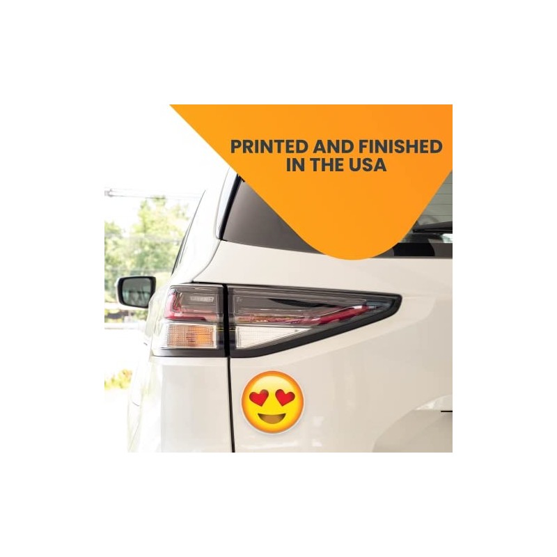 Heart Eyes Emoji Magnet Decal Perfect for Car or Truck