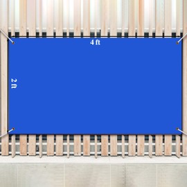 Zonon Large Blank Banners And Signs Polyester Oxford Cloth Sublimation Banner To Decorate With Hanging Rope For Indoor Wall Outdoor Easy Hang Diy Signs For Business Office(Blue,2 x 4 Feet)