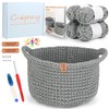 Coopay Crochet Set for Beginners, Round Baskets Crochet Set with