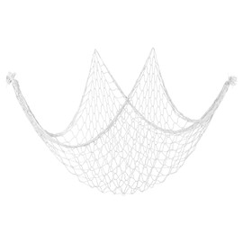 PATIKIL Fishing Net Decor, 80" x 40" Mediterranean Style Photographing Decoration Natural Fish Net Party Accessory for Home Bedroom, Creamy White