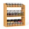 Bambition Bamboo Spice Rack Organizer, 3 Tier Spice Jars Shelf