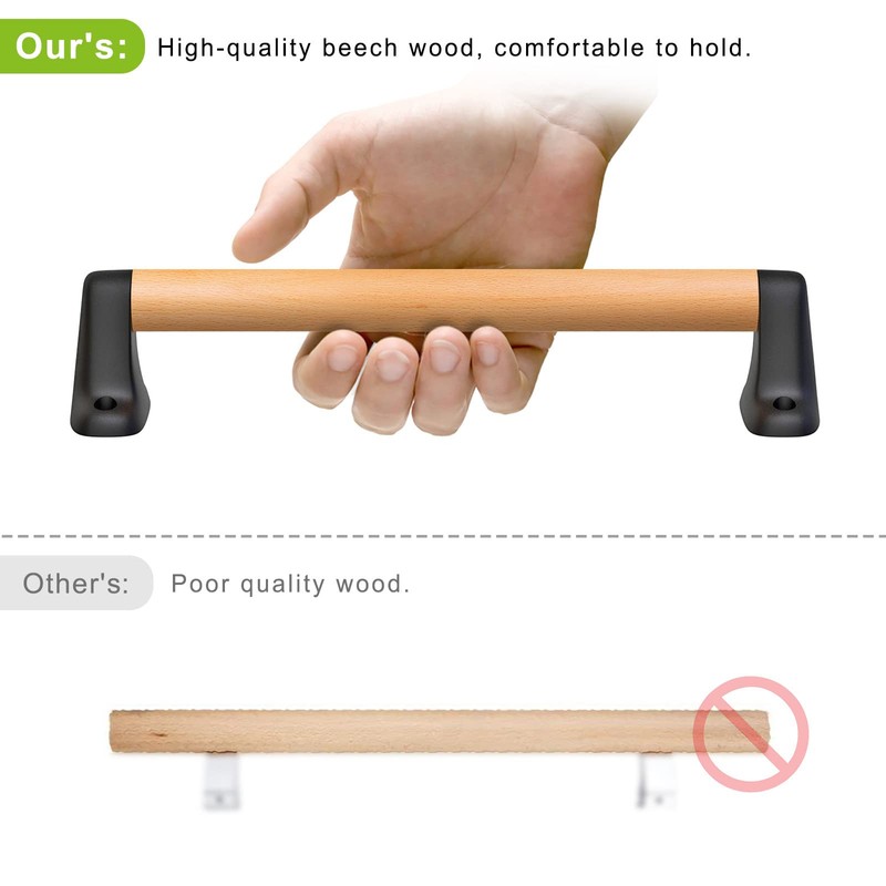 SELEWARE 17 inch Playground Safety Handle Wood Kids Playground Grab