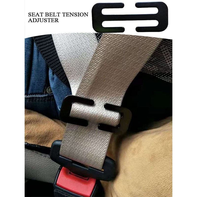 2 Pack Car Seat Belt Adjuster, Seatbelt-Adjusting Lock buckle, Belt
