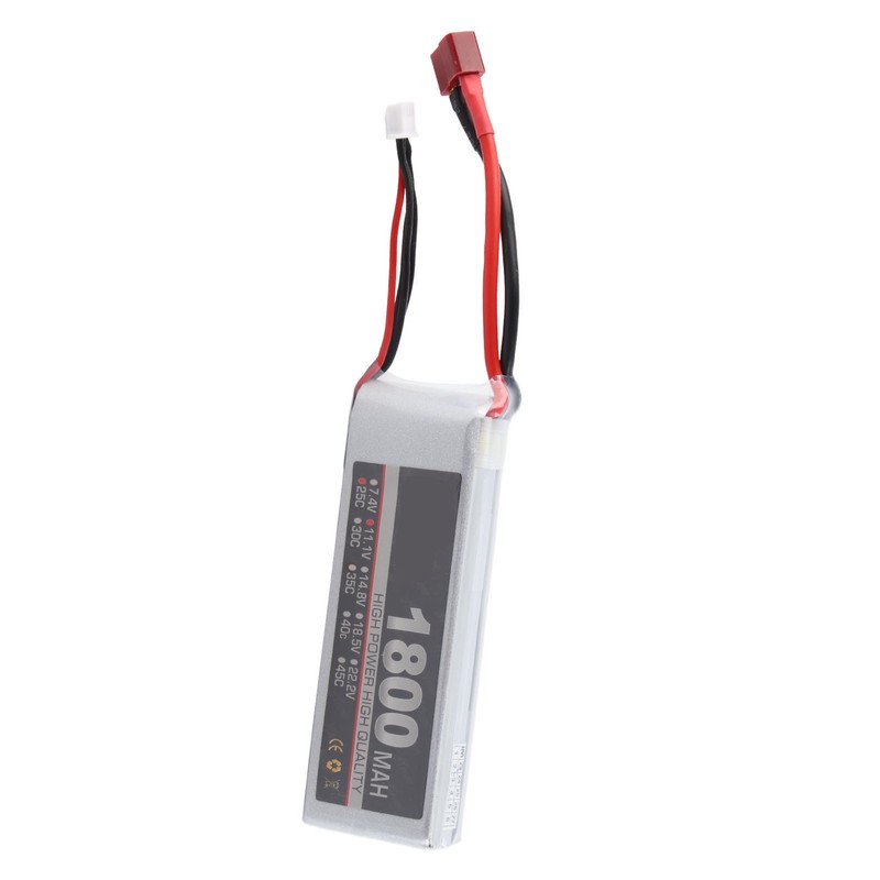LiPo Battery Pack 11.1V 3S 1800mAh 25C Rechargeable LiPo Battery