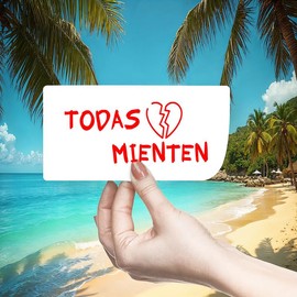 Todas Mienten Vinyl Sticker for Car, Home, and Office - Color: Rojo, Size: 6x3