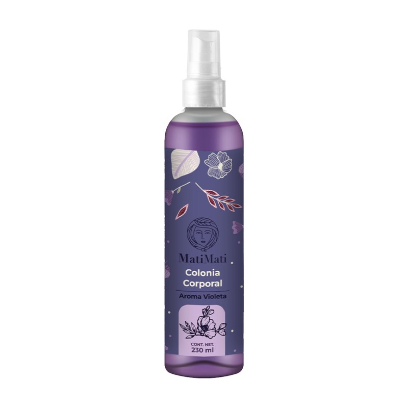 Colonia Corporal Violeta MatiMati-Elegante, Dulce, Refrescante 230 ml