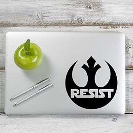 Yoonek Graphics Rebel Alliance Resist Decal Sticker for Car Window, Laptop and More. # 1053 (6" x 5.8", Black)