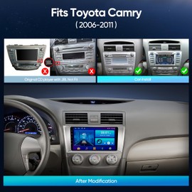 5G WiFi Car Stereo Radio for Toyota Camry 2006 2007 2008 2009 2010 2011 with Wireless Carplay Android Auto 9 inch Touch Screen Radio with Bluetooth/GPS FM/SWC 1080P Backup Camera