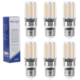 OLEVOLT E27 LED Lampe Warmweiß 10W 2700K E27 LED Glühbirne Maiskolben 1200LM Ersatz für 80W Glühlampe LED Mais Birne Nicht Dimmbar Maiskolben Birnen E27 Edison-Schraube Kerze Leuchtmittel 6er-Pack