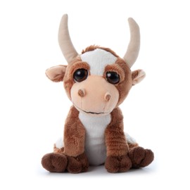 The Petting Zoo Longhorn Stuffed Animal, Gifts for Kids, Bright Eye Zoo Animals, Longhorn Plush Toy 7 inches