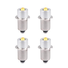 P13.5S LED Flashlight Bulb 3W DC 3-12V LED Conversion Kit for Compatible with Maglite 3-6 Cell C/D Flashlights Torch, 4 Pack
